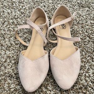 Nude Strappy Flats